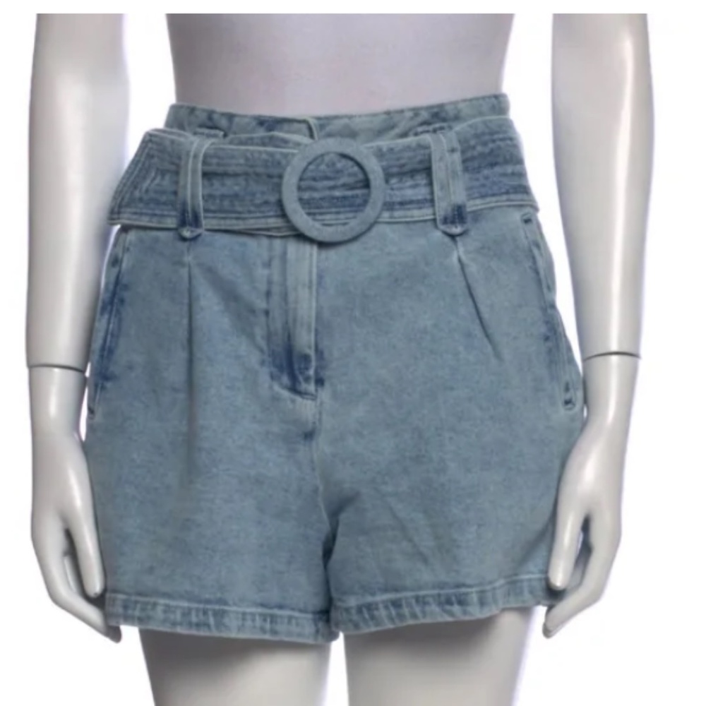 Sezane Light Blue Denim Rome Shorts - Size 38 / 6